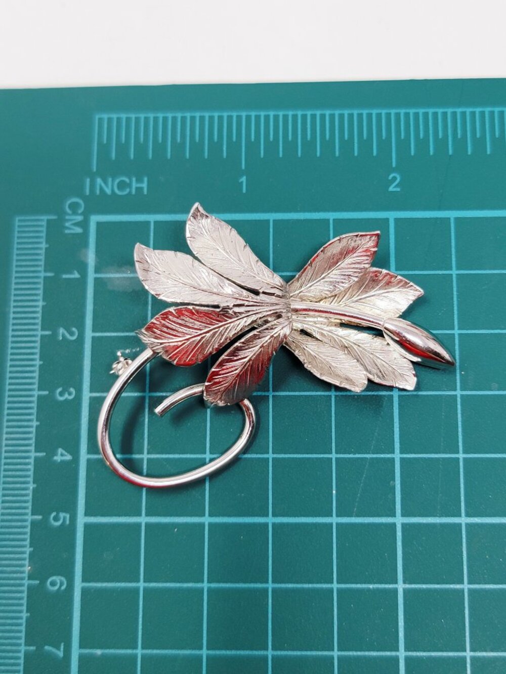 Vintage Bond Boyd Sterling Silver Botanical Leaf Brooch - Picture 3 of 4